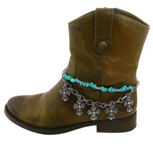Montana West RHINESTONE 5-CROSS CHARM BOOT CHAIN